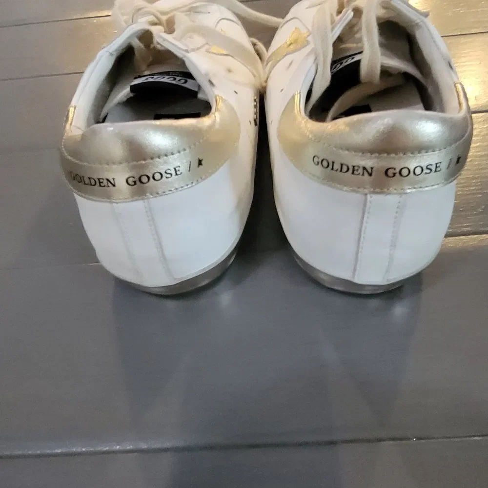 Golden Goose Women's White Leather Super-Star Low-top Sneakers Size 41